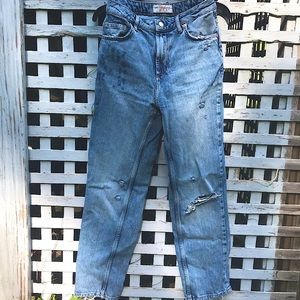 We the Free distressed mom jeans